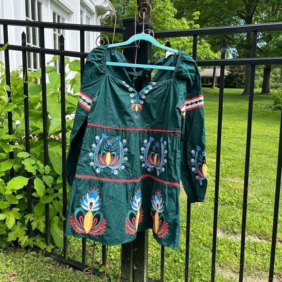 Anthropologie Let Me Be Embroidered Tunic Dress NWT - Picture 5 of 10